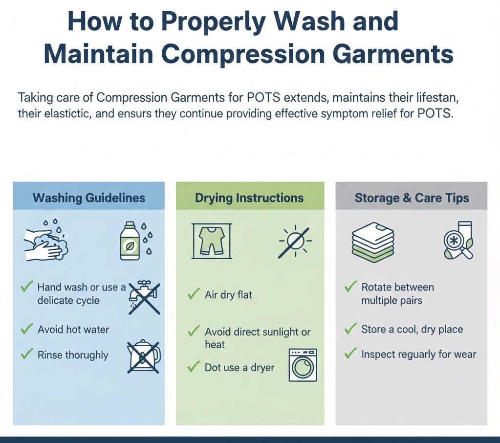 Wear Compression Garments for POTS | Your Guide to Better Circulation 28 How to Properly Wash and Maintain Compression Garments