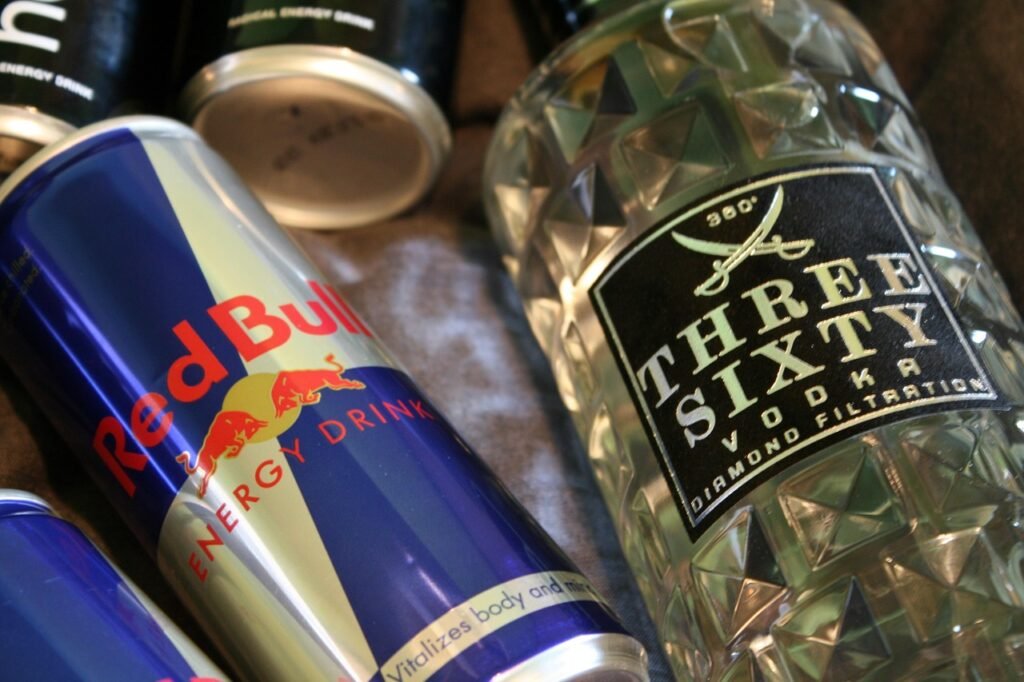 avoid energy drinks and alcohol