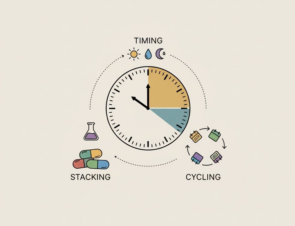 Supplements Daily Routine · Timing Stacking Cycling 2 gt supl cycle